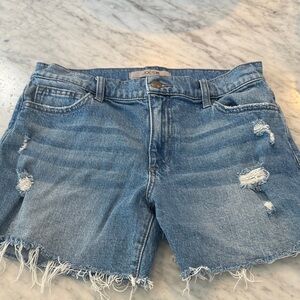 Joe's Jeans Light Blue Frayed Denim Shorts